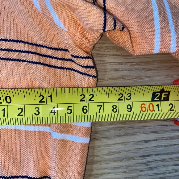 Polo GOLF Ralph Lauren Men's L Light Orange Striped Polo Shirt Tampa Bay TPC - Picture 8 of 9